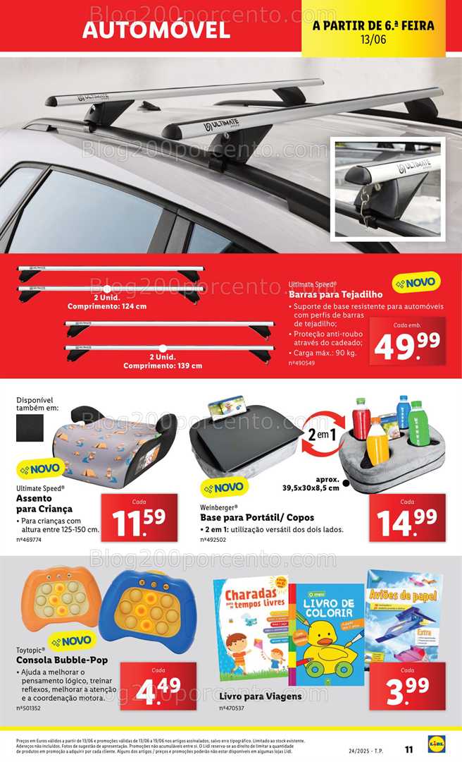 Antevisão Folheto LIDL Bazar Promoções de 9 a 19 junho - Edição Digital automóvel