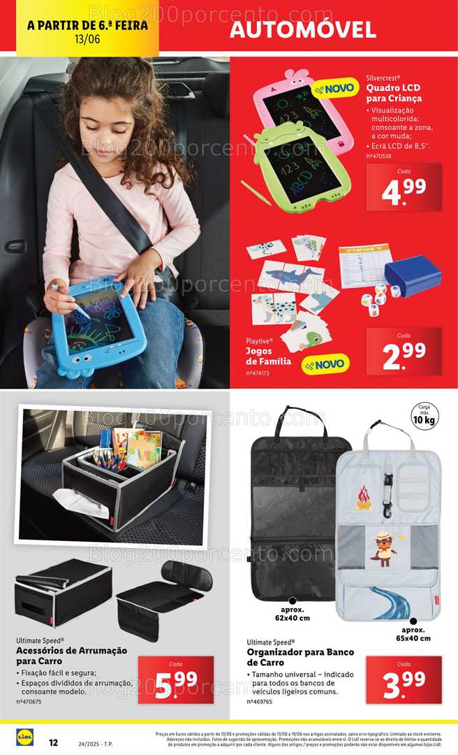 Antevisão Folheto LIDL Bazar Promoções de 9 a 19 junho - Edição Digital automóvel