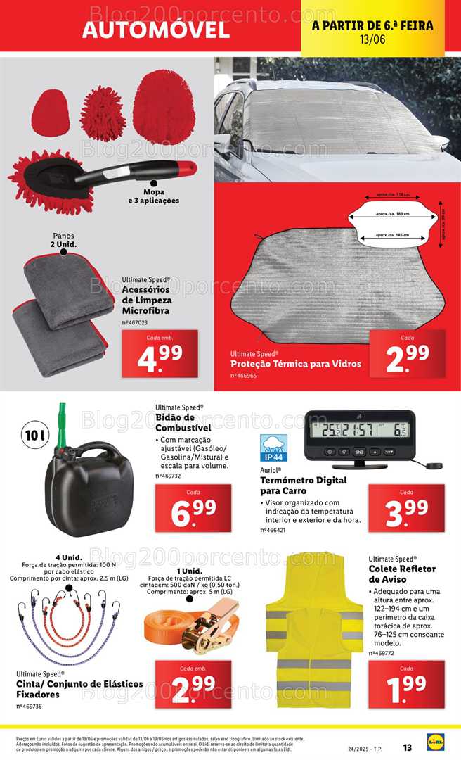 Antevisão Folheto LIDL Bazar Promoções de 9 a 19 junho - Edição Digital automóvel