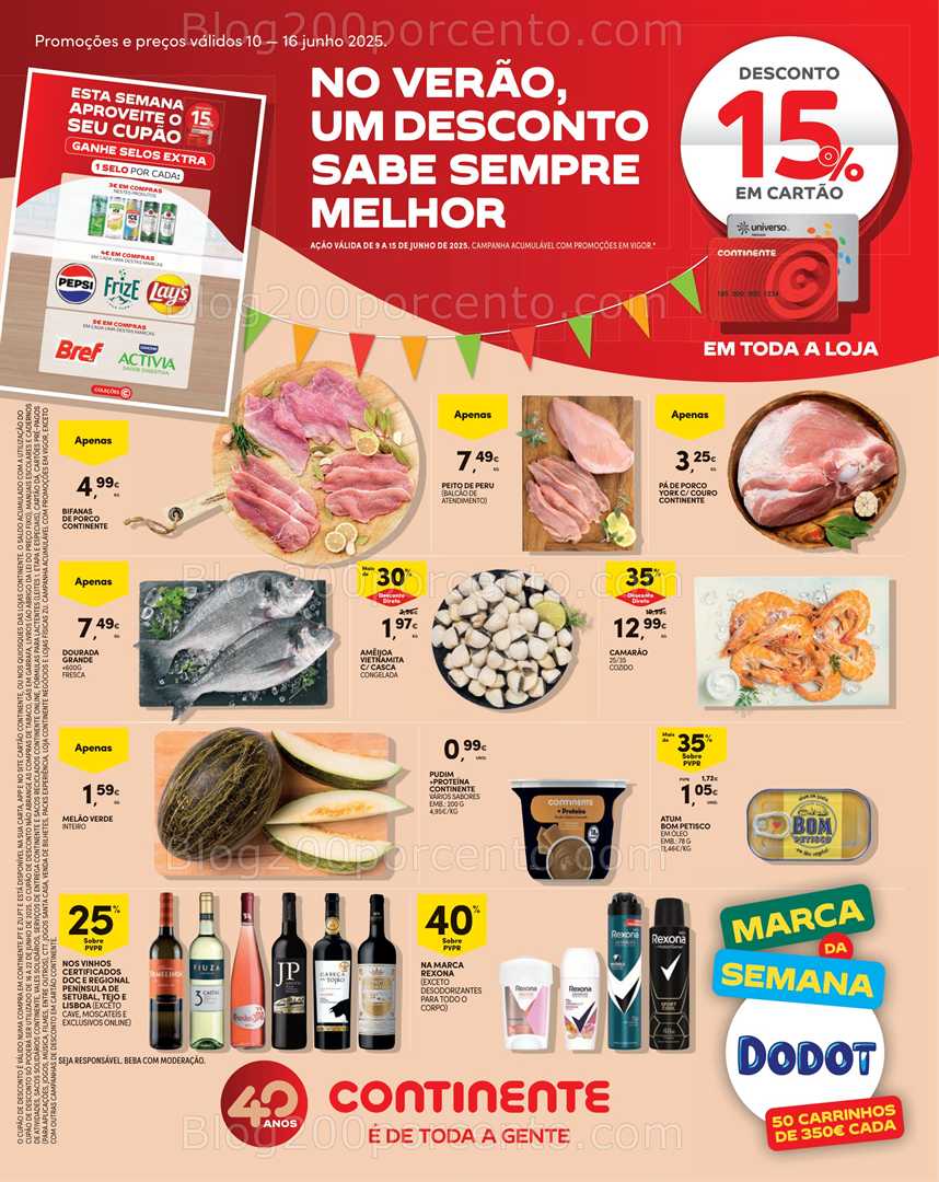 Antevisão Folheto CONTINENTE Madeira Promoções de 10 a 16 junho all