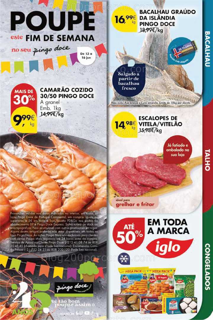 Antevisão Folheto PINGO DOCE Promoções Fim de Semana - 13 a 16 junho all