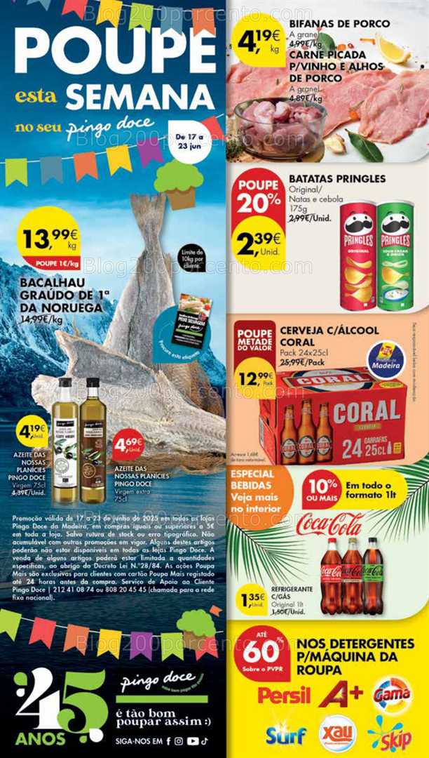 Antevisão Folheto PINGO DOCE Madeira Promoções de 17 a 25 junho all