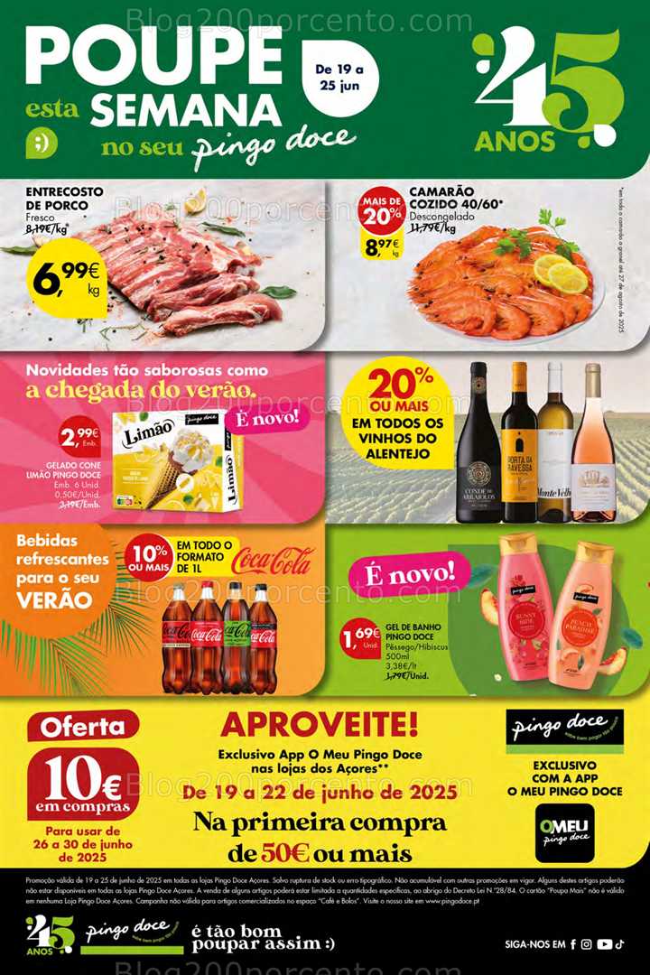 Antevisão Folheto PINGO DOCE Açores Promoções de 19 a 25 junho all