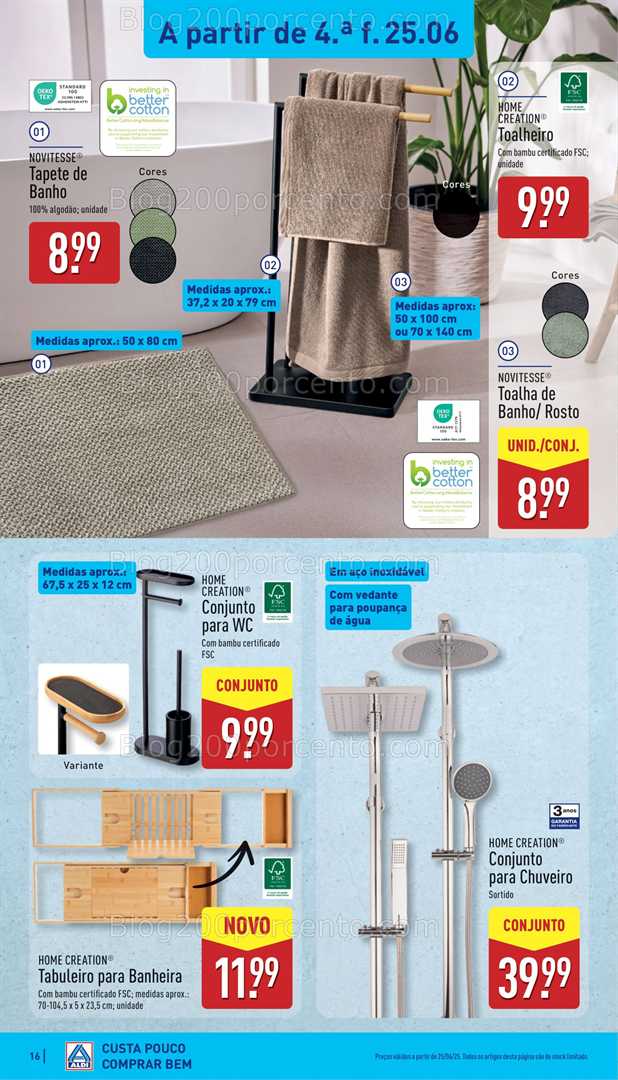 Antevisão Folheto ALDI Bazar Promoções de 25 a 29 junho bazar