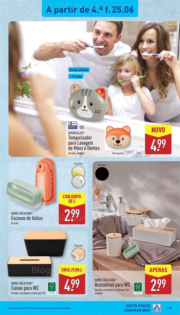 Antevisão Folheto ALDI Bazar Promoções de 25 a 29 junho bazar