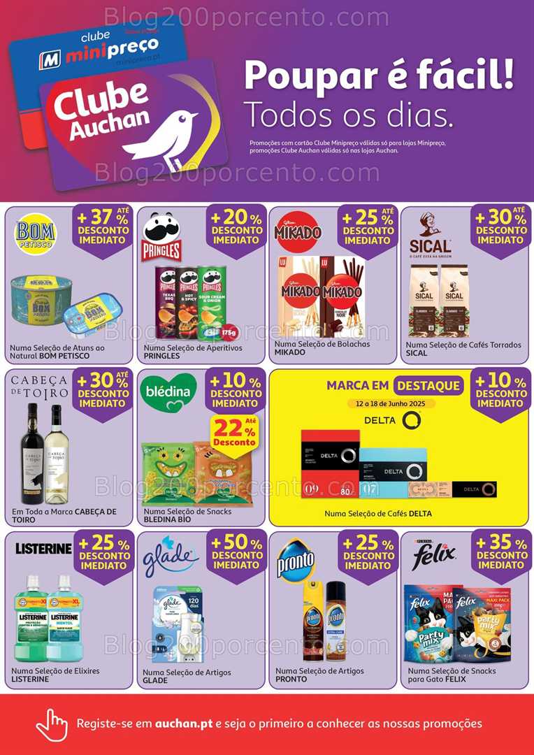 Antevisão Folheto MINIPREÇO - AUCHAN Promoções de 12 a 18 junho all