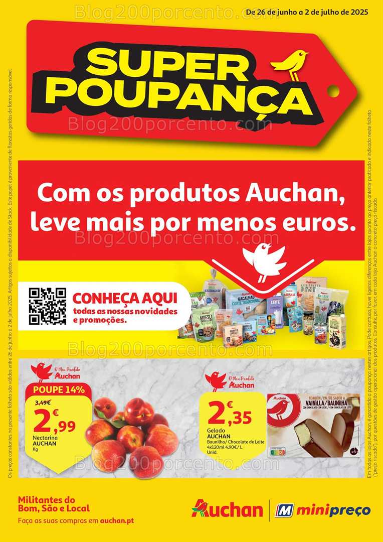 Antevisão Folheto AUCHAN - MINIPREÇO Promoções de 26 junho a 2 julho all