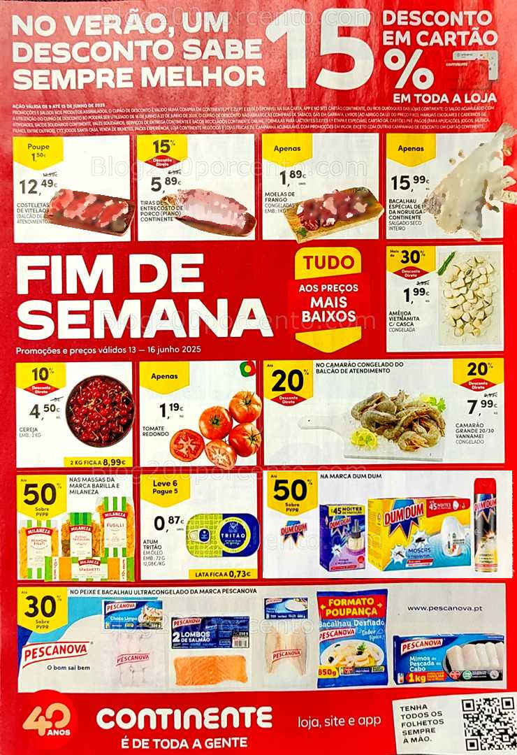 Antevisão Folheto CONTINENTE Promoções Fim de Semana - 13 a 16 junho all