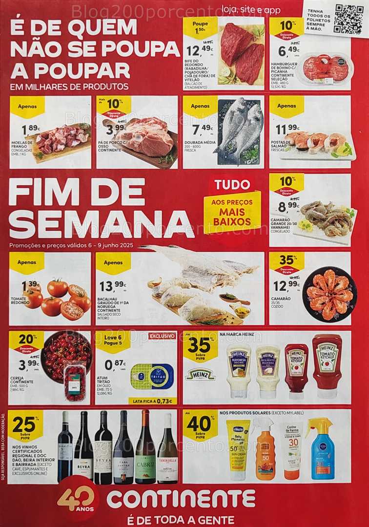 Antevisão Folheto CONTINENTE Promoções Fim de Semana - 6 a 9 junho all