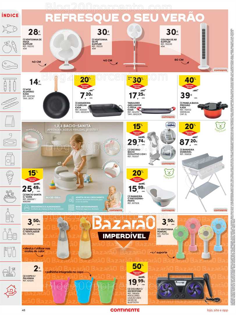 Antevisão Folheto CONTINENTE Promoções de 10 a 16 junho bazar