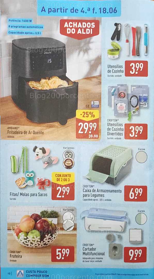 Antevisão Folheto ALDI Bazar Promoções a partir de 18 junho bazar