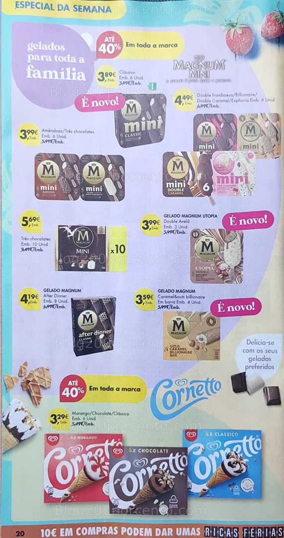 Antevisão Folheto PINGO DOCE Promoções de 10 a 16 junho gelados