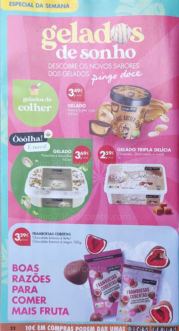 Antevisão Folheto PINGO DOCE Promoções de 10 a 16 junho gelados