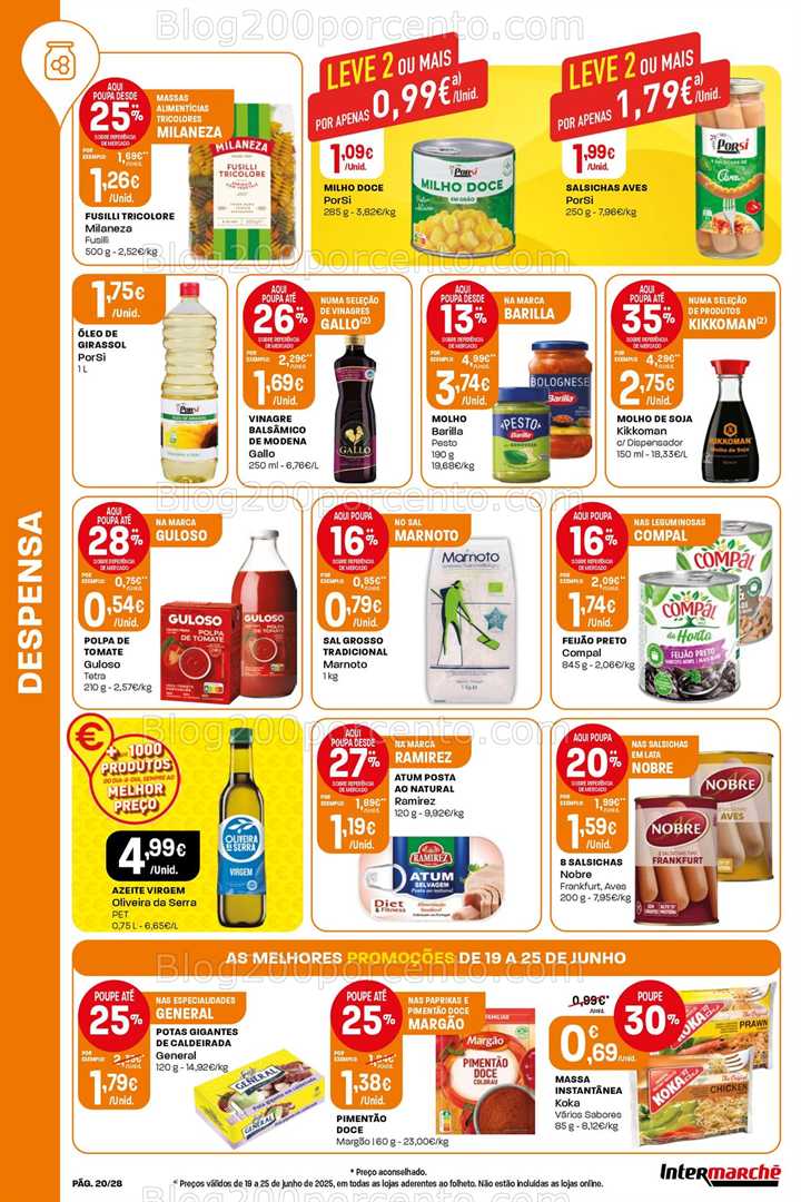 Antevisão Folheto INTERMARCHÉ Super Promoções de 19 a 25 junho all