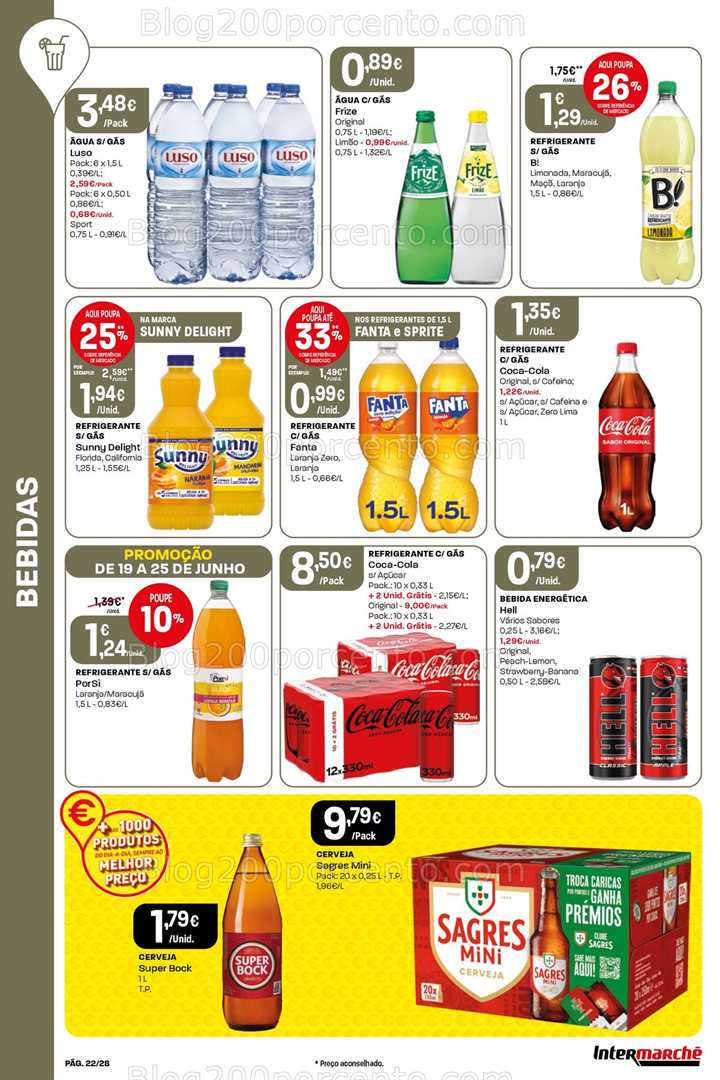 Antevisão Folheto INTERMARCHÉ Super Promoções de 19 a 25 junho all