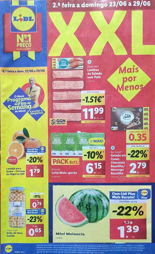 Antevisão Folheto LIDL Promoções de 23 a 29 junho xxl
