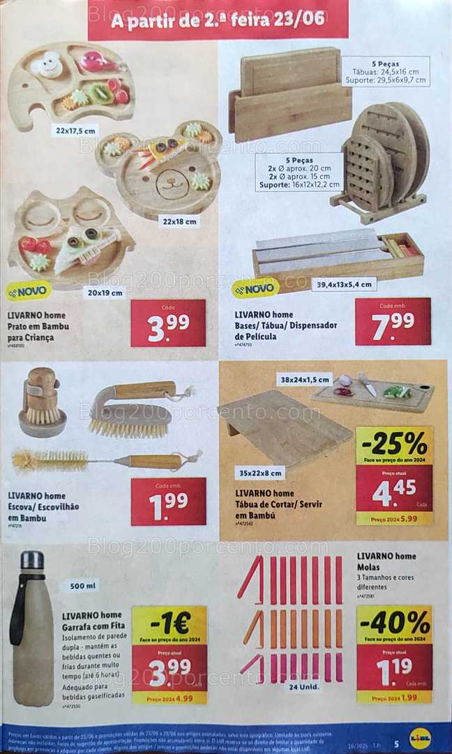 Antevisão Folheto LIDL Promoções de 23 a 29 junho livarno