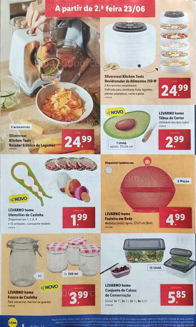 Antevisão Folheto LIDL Promoções de 23 a 29 junho livarno