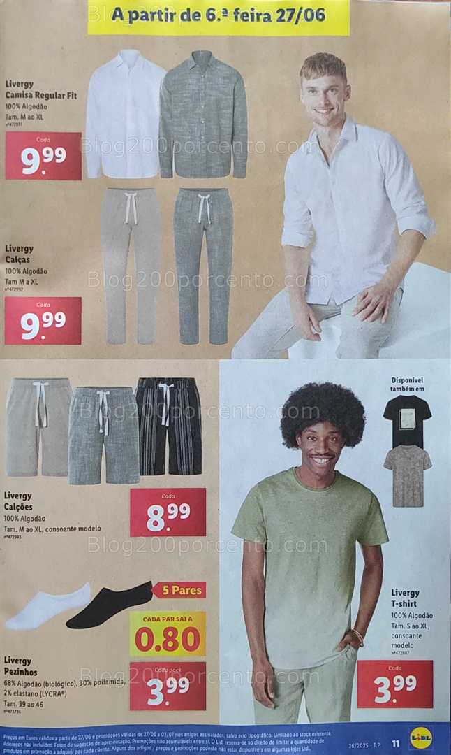 Antevisão Folheto LIDL Promoções de 27 junho a 3 julho moda