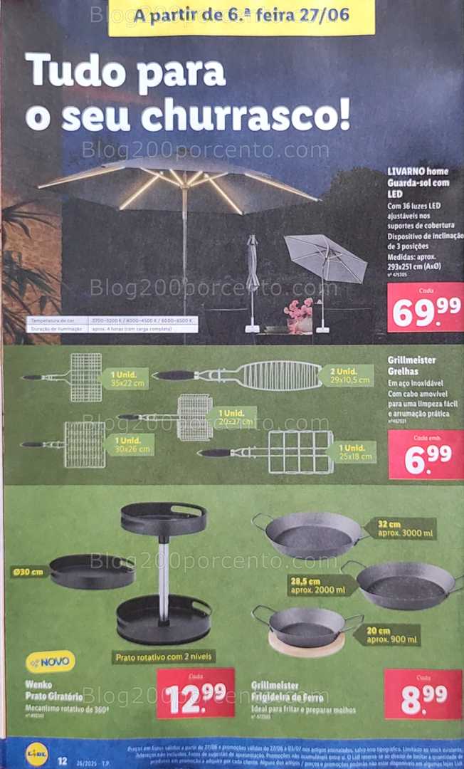 Antevisão Folheto LIDL Promoções de 27 junho a 3 julho churrasco