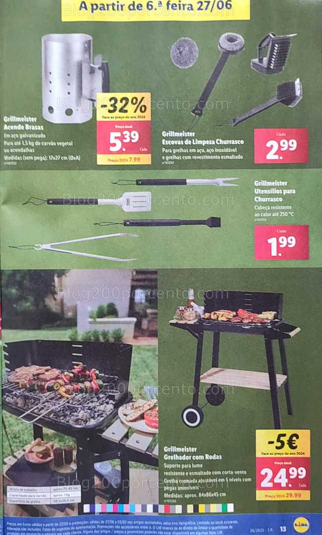 Antevisão Folheto LIDL Promoções de 27 junho a 3 julho churrasco