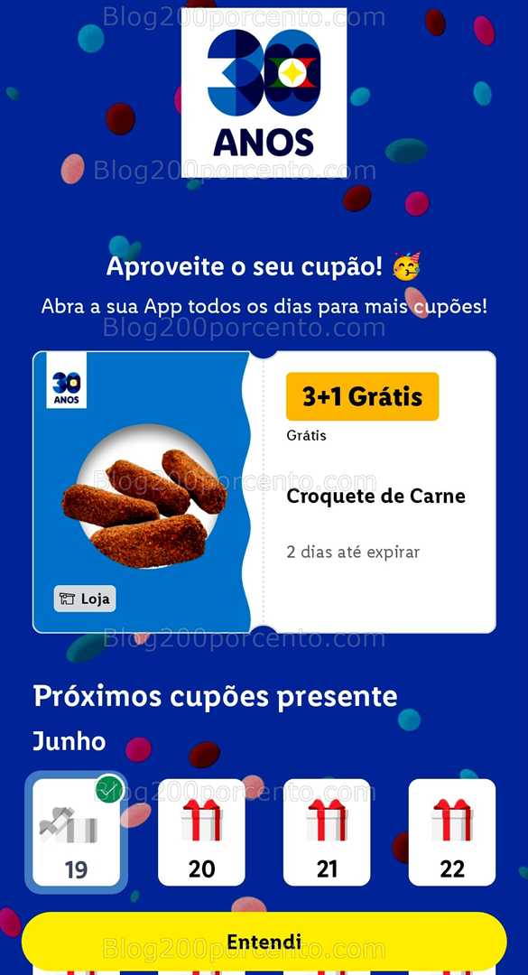 Aniversário LIDL são 30 cupões extra para celebrar - oferta de 19 junho a 19 julho! aniversário