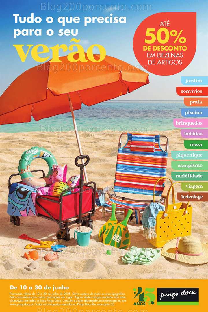Antevisão Folheto PINGO DOCE Bazar Verão Promoções de 10 a 30 junho all