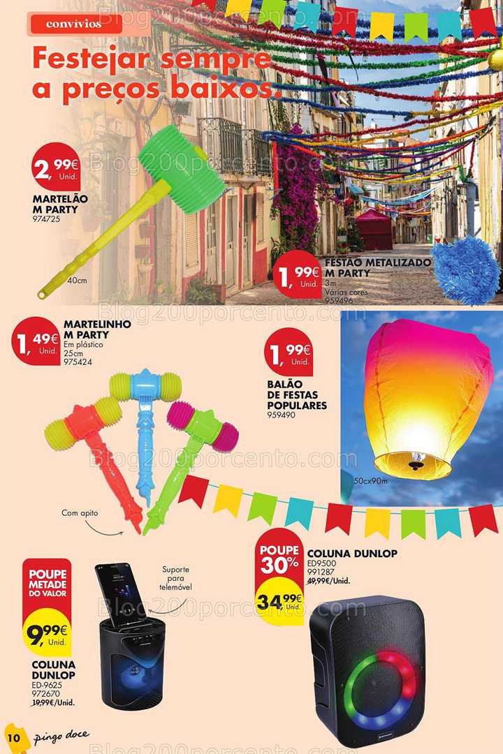 Antevisão Folheto PINGO DOCE Bazar Convívios de Verão Promoções de 10 a 30 junho convívios
