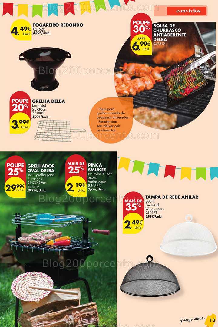 Antevisão Folheto PINGO DOCE Bazar Convívios de Verão Promoções de 10 a 30 junho convívios