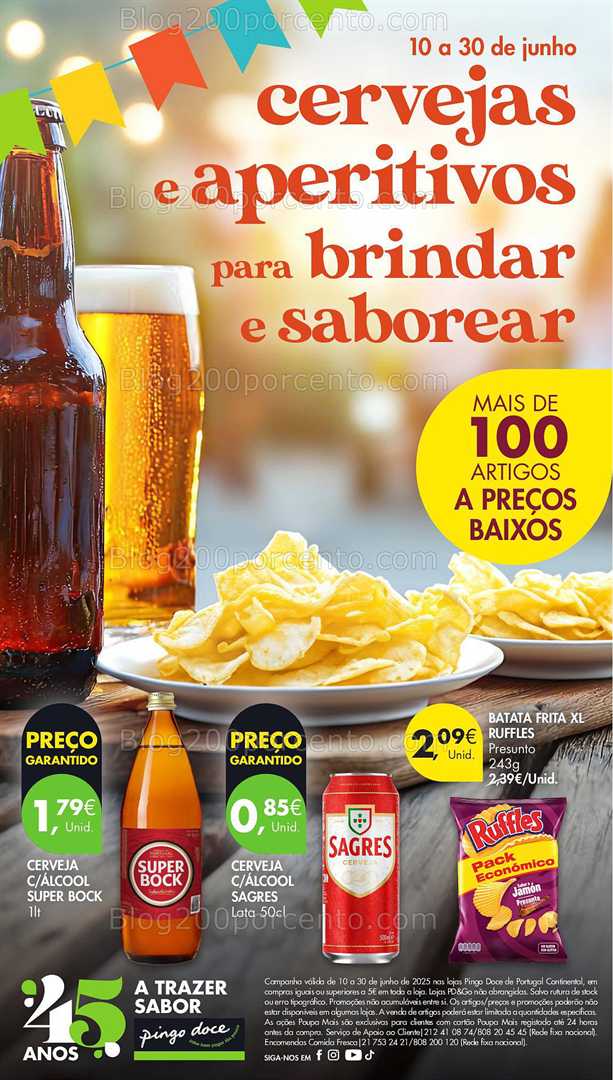 Antevisão Folheto PINGO DOCE Bebidas e Aperitivos Verão Promoções de 10 a 30 junho all