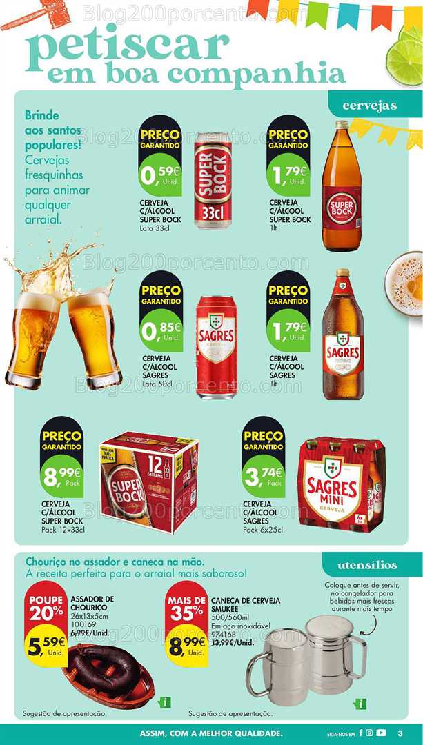 Antevisão Folheto PINGO DOCE Bebidas e Aperitivos Verão Promoções de 10 a 30 junho all