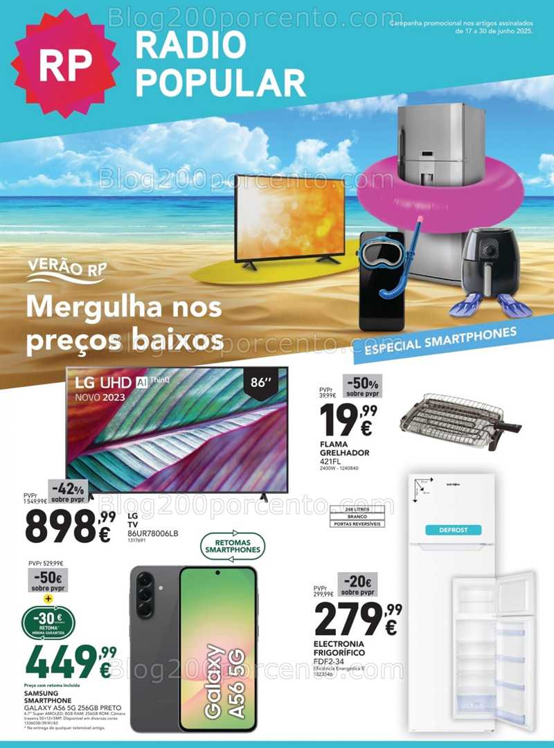 Antevisão Folheto RADIO POPULAR Verão Promoções de 17 a 30 junho all