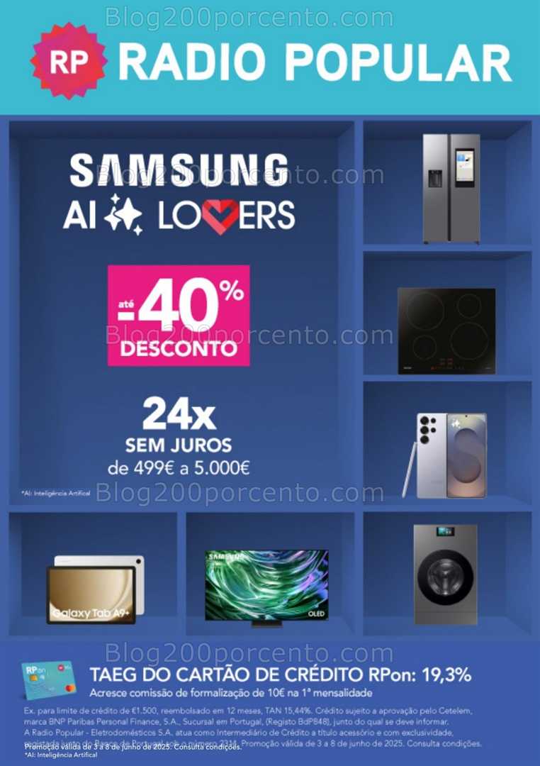 Antevisão Folheto RADIO POPULAR Especial Samsung até 8 junho all