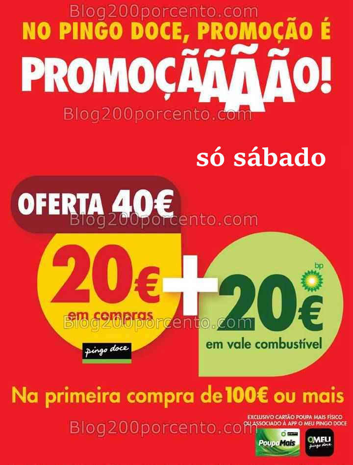 Antecipação Oferta 40€ PINGO DOCE - só sábado - 21 junho! combustível