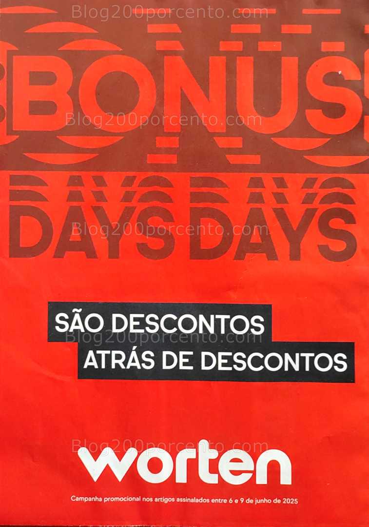 Antevisão Folheto WORTEN Bonus Days Promoções de 6 a 9 junho all
