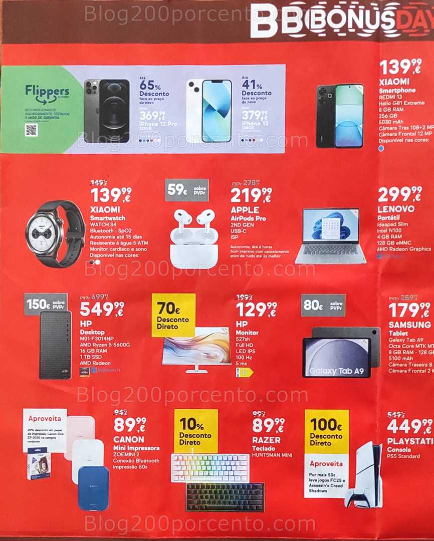 Antevisão Folheto WORTEN Bonus Days Promoções de 6 a 9 junho all