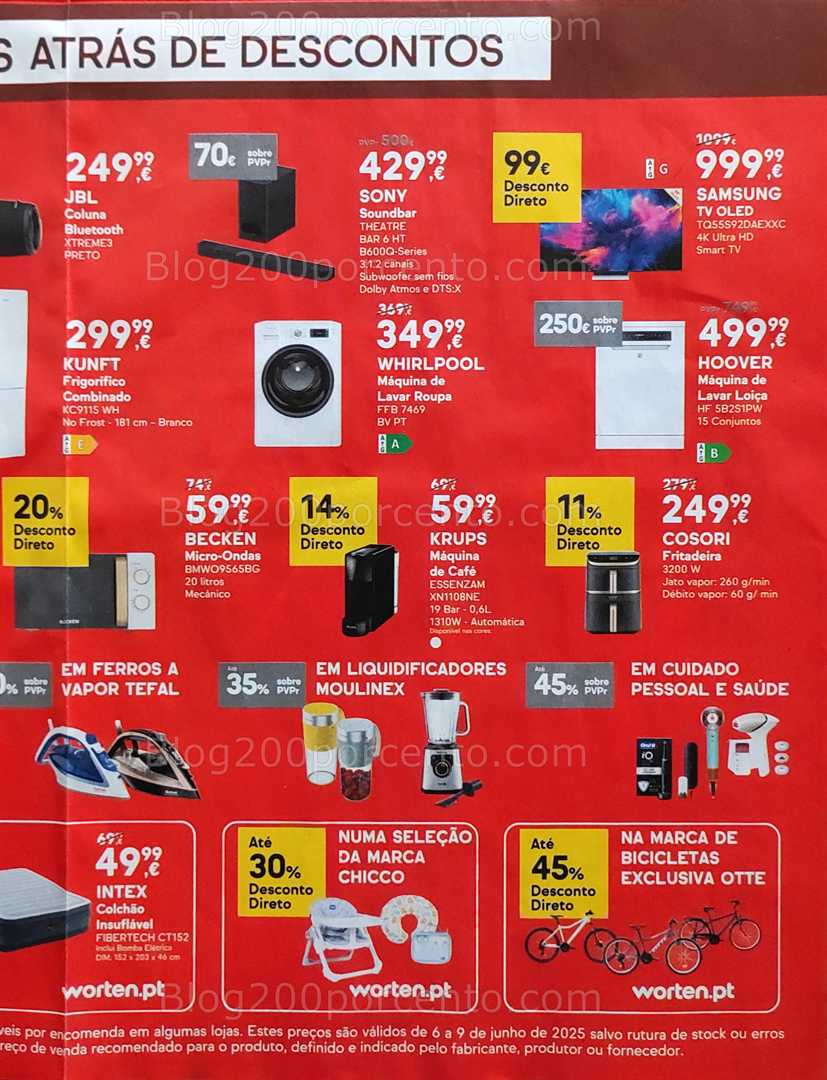 Antevisão Folheto WORTEN Bonus Days Promoções de 6 a 9 junho all