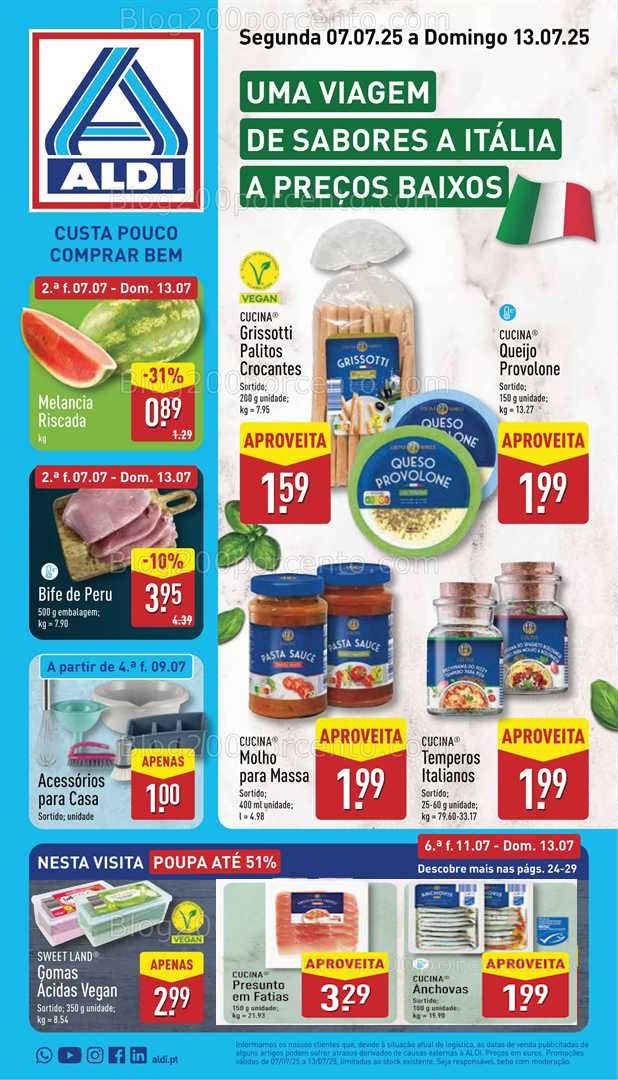 Antevisão Folheto ALDI Promoções de 7 a 13 julho all