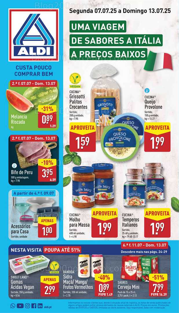 Antevisão Folheto ALDI Promoções de 7 a 13 julho all