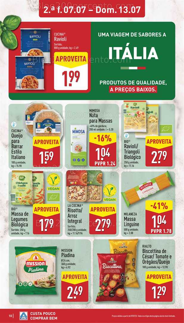 Antevisão Folheto ALDI Promoções de 7 a 13 julho all