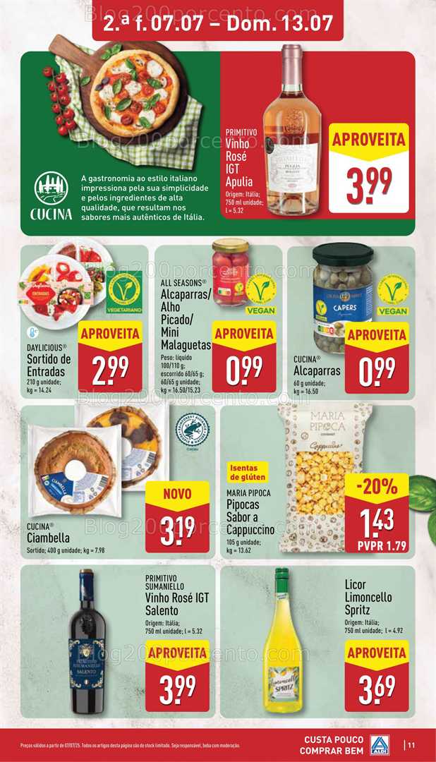 Antevisão Folheto ALDI Promoções de 7 a 13 julho all