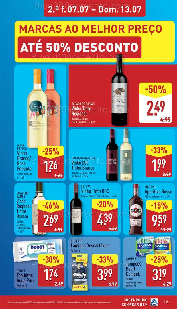 Antevisão Folheto ALDI Promoções de 7 a 13 julho all