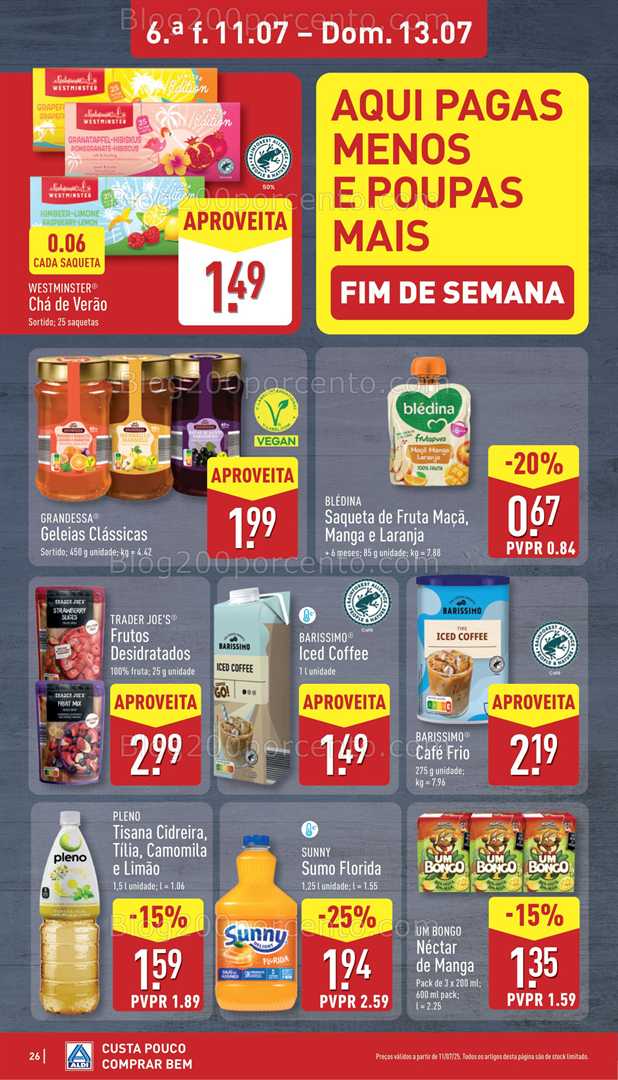 Antevisão Folheto ALDI Promoções de 7 a 13 julho all