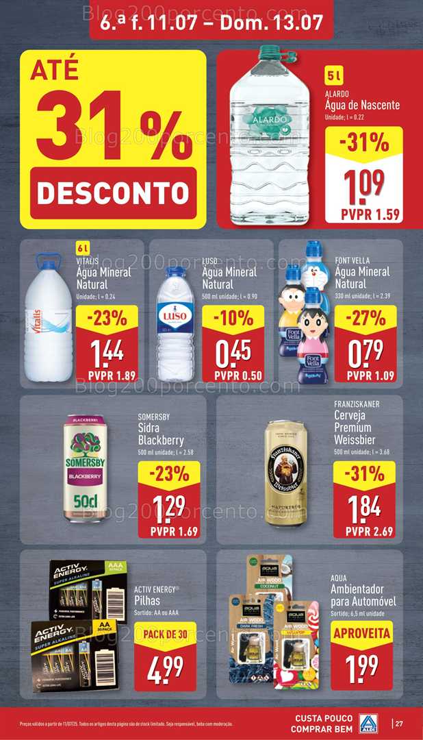 Antevisão Folheto ALDI Promoções de 7 a 13 julho all