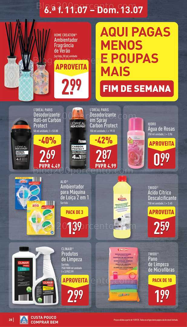 Antevisão Folheto ALDI Promoções de 7 a 13 julho all