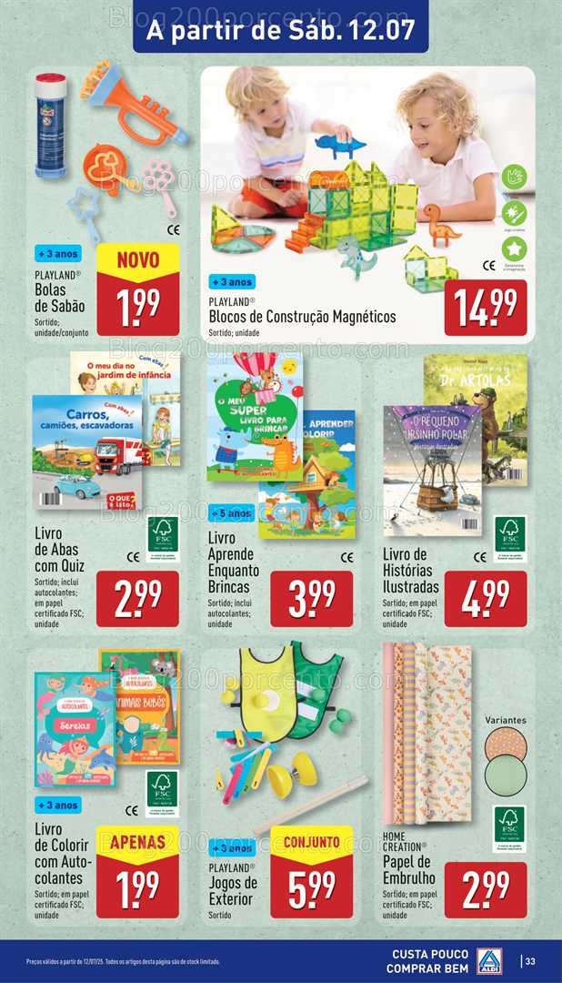 Antevisão Folheto ALDI Promoções de 7 a 13 julho all