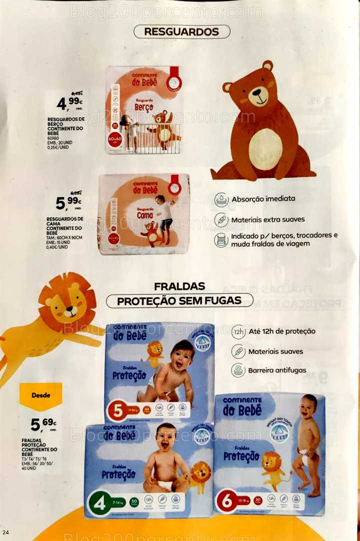 Antevisão Folheto CONTINENTE Bebé Verão Promoções de 1 a 13 julho all