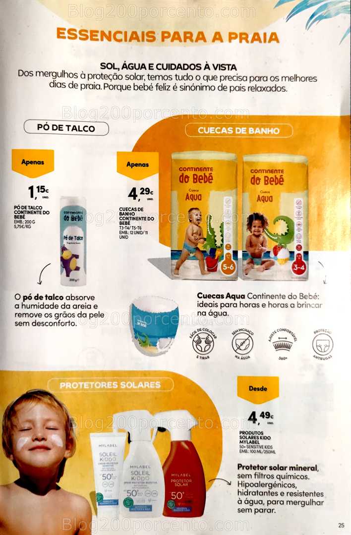 Antevisão Folheto CONTINENTE Bebé Verão Promoções de 1 a 13 julho all