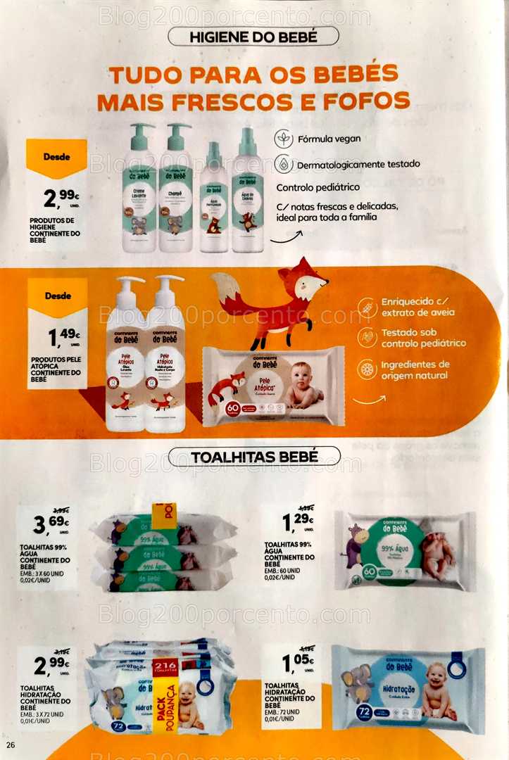 Antevisão Folheto CONTINENTE Bebé Verão Promoções de 1 a 13 julho all