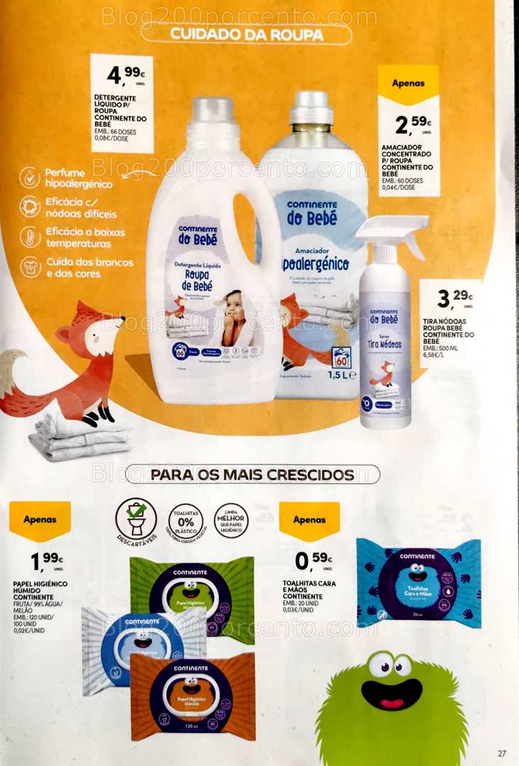 Antevisão Folheto CONTINENTE Bebé Verão Promoções de 1 a 13 julho all
